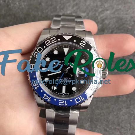 Replica Rolex GMT-Master II 116710BLNR EW Stainless Steel Black Dial Swiss 2836-2