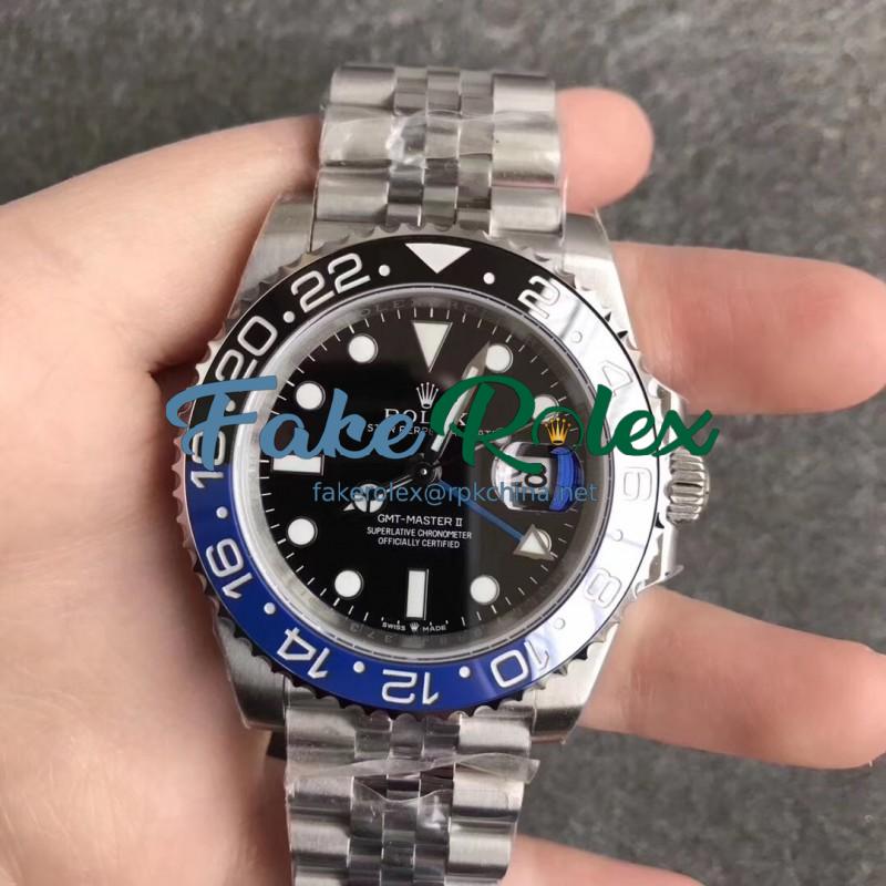 Replica Rolex GMT-Master II 116710BLNR EW Stainless Steel Black Dial Swiss 2836-2