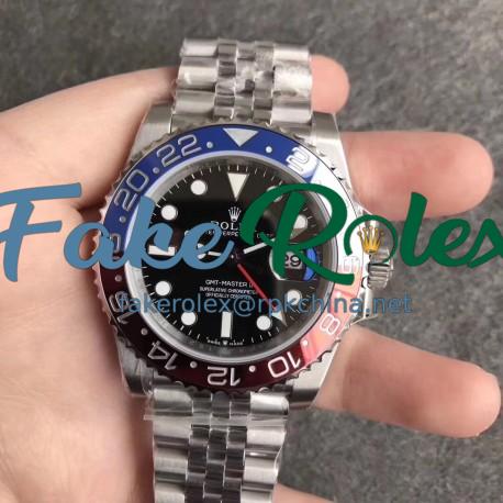 Replica Rolex GMT-Master II 126710BLRO EW Stainless Steel Black Dial Swiss 2836-2