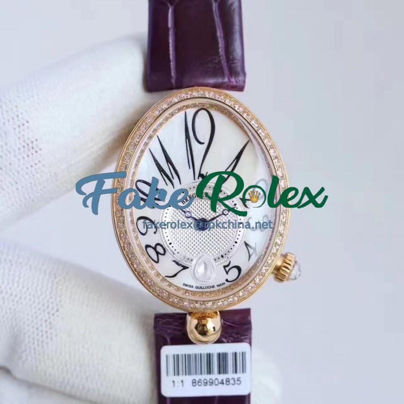 Replica Breguet Reine de Naples 8918BR/58/964/D00D ZF Rose Gold & Diamonds Mother Of Pearl Dial Swiss Caliber 537/3