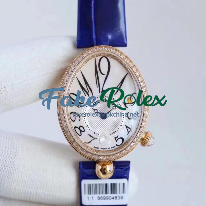 Replica Breguet Reine de Naples 8918BR/58/964/D00D ZF Rose Gold & Diamonds Mother Of Pearl Dial Swiss Caliber 537/3