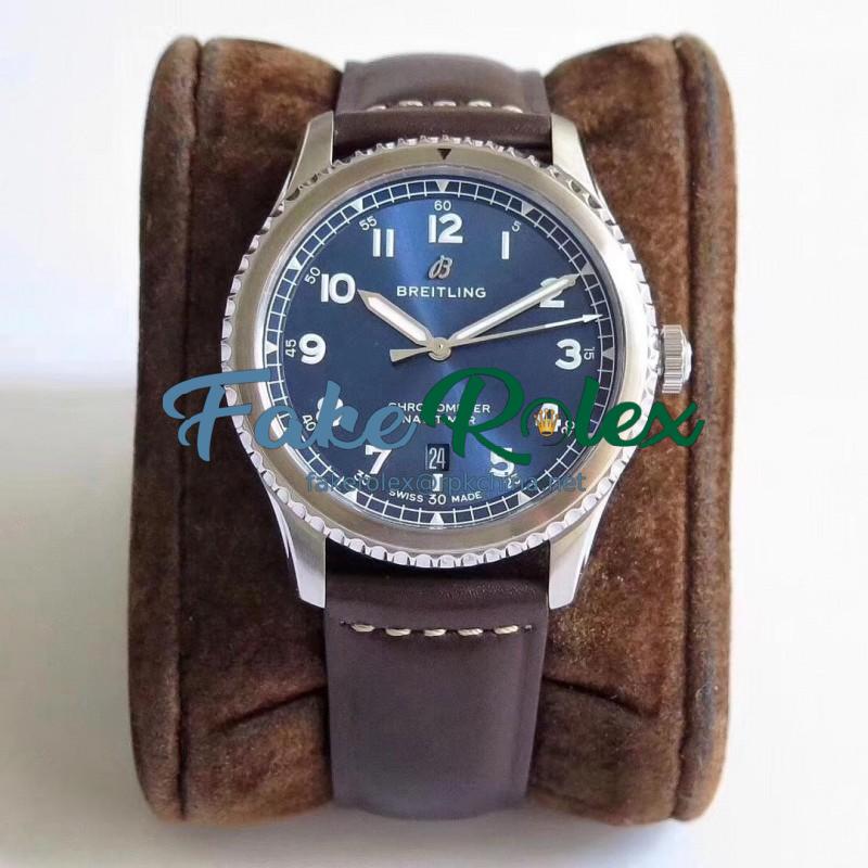 Replica Breitling Navitimer 08 Automatic 41MM A17314101C1X1 ZF Stainless Steel Blue Dial Swiss 2824-2