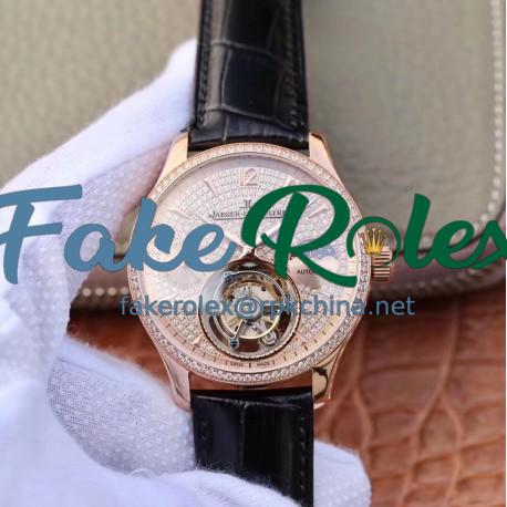 Replica Jaeger-LeCoultre Master Tourbillon JIA Rose Gold & Diamonds Diamond Dial Swiss Tourbillon