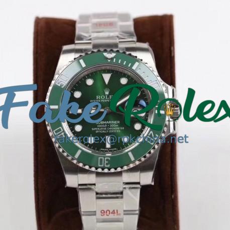 Replica Rolex Submariner Date 116610LV GM Stainless Steel 904L Green Dial Swiss 3135