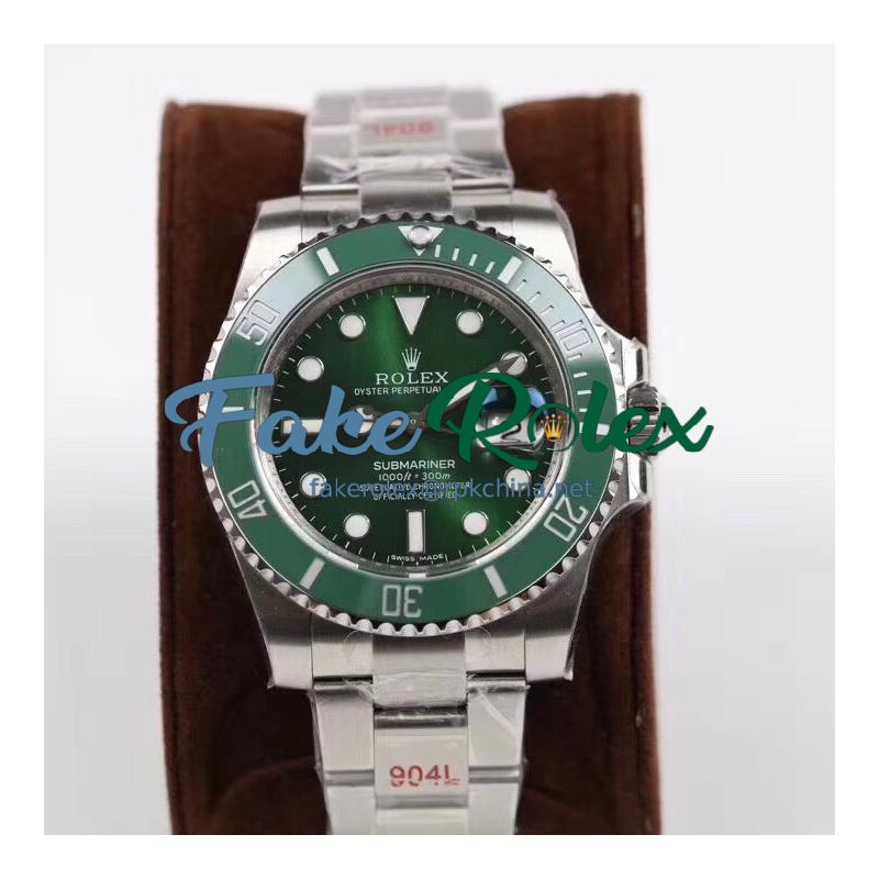 Replica Rolex Submariner Date 116610LV GM Stainless Steel 904L Green Dial Swiss 3135