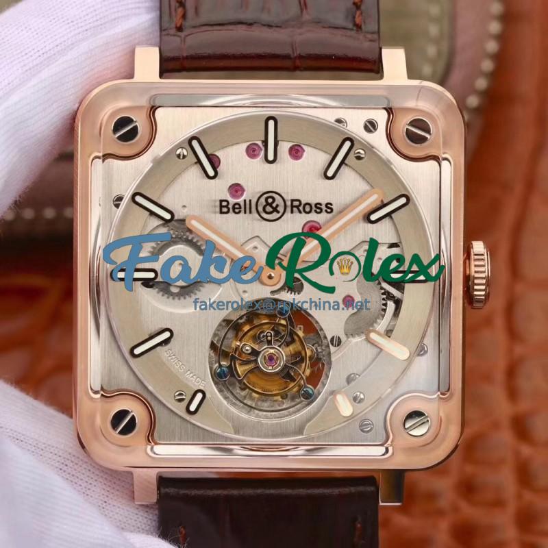 Replica Bell & Ross BR-X2 Tourbillon Micro-Rotor BBR V2 Rose Gold & Sapphire Stainless Steel Dial Swiss BR-CAL.380