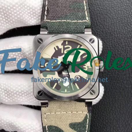 Replica Bell & Ross BR 03-92 Steel Bape Noob V3 Stainless Steel Camouflage Apes Dial M9015