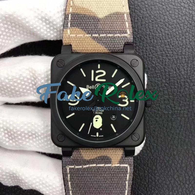 Replica Bell & Ross BR 03-92 PVD Bape Noob V3 PVD Black Apes Dial M9015