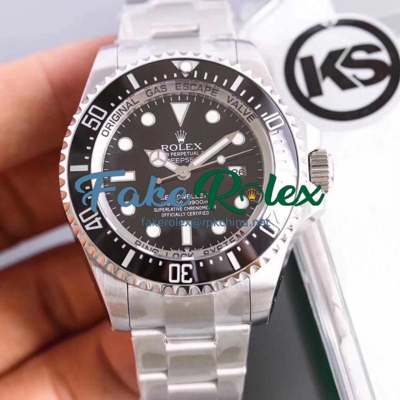 Replica Rolex DEEPSEA 126600 KS Stainless Steel Black Dial Swiss 3135