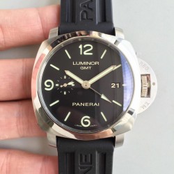 Replica Panerai Luminor Marina 1950 3 Days GMT PAM320 VS V2 Stainless Steel Black Dial Swiss P9001