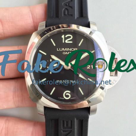 Replica Panerai Luminor Marina 1950 3 Days GMT PAM320 VS V2 Stainless Steel Black Dial Swiss P9001