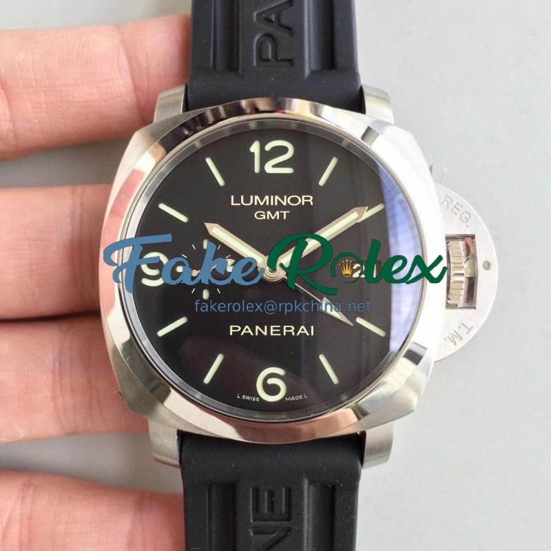 Replica Panerai Luminor Marina 1950 3 Days GMT PAM320 VS V2 Stainless Steel Black Dial Swiss P9001