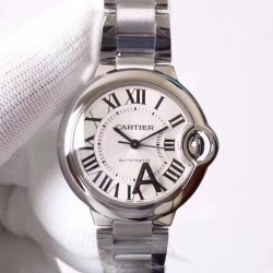 Replica Ballon Bleu De Cartier 33MM W6920071 AF Stainless Steel Silver Dial Seiko NH05A