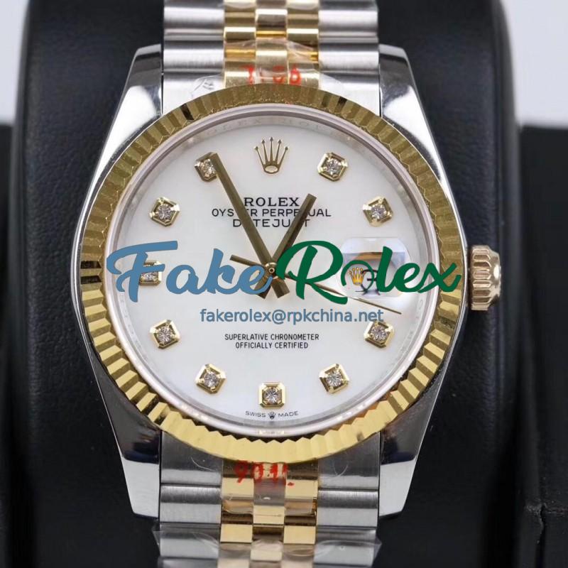 Replica Rolex Datejust 36MM 116233 GM Stainless Steel 904L & Yellow Gold White Dial Swiss 2824-2