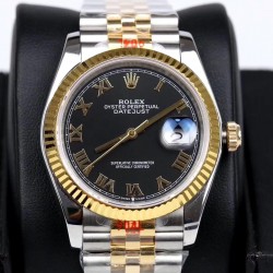 Replica Rolex Datejust 36MM 116233 GM Stainless Steel 904L & Yellow Gold Black Dial Swiss 2824-2