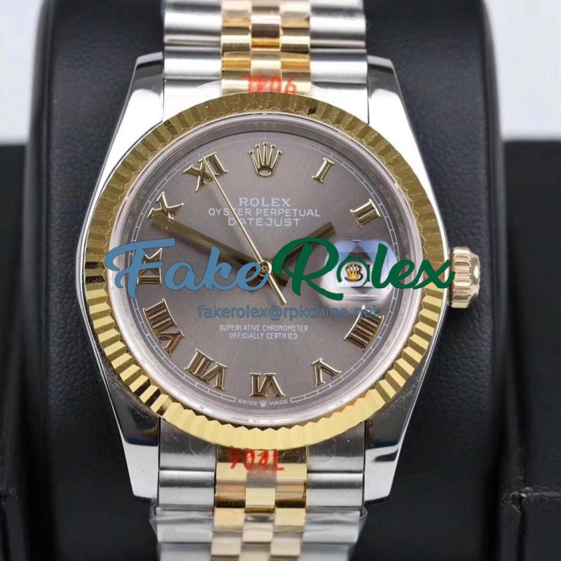 Replica Rolex Datejust 36MM 116233 GM Stainless Steel 904L & Yellow Gold Anthracite Dial Swiss 2824-2