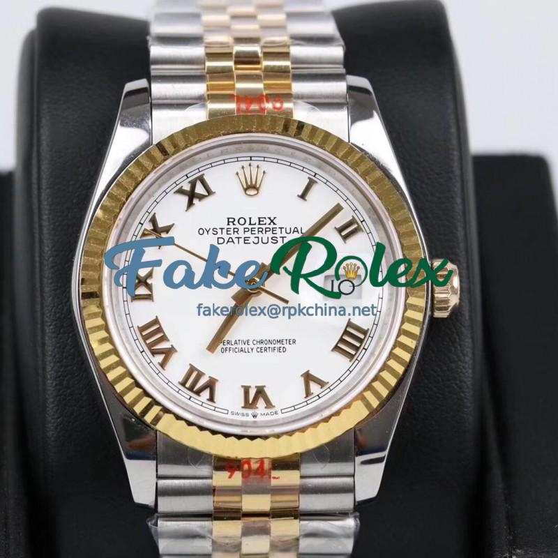 Replica Rolex Datejust 36MM 116233 GM Stainless Steel 904L & Yellow Gold White Dial Swiss 2824-2