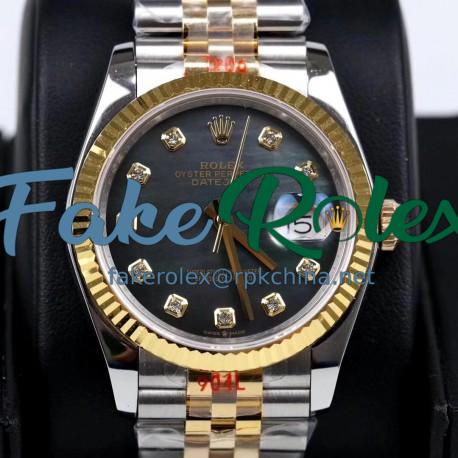 Replica Rolex Datejust 36MM 116233 GM Stainless Steel 904L & Yellow Gold Grey Mother Of Pearl Dial Swiss 2824-2