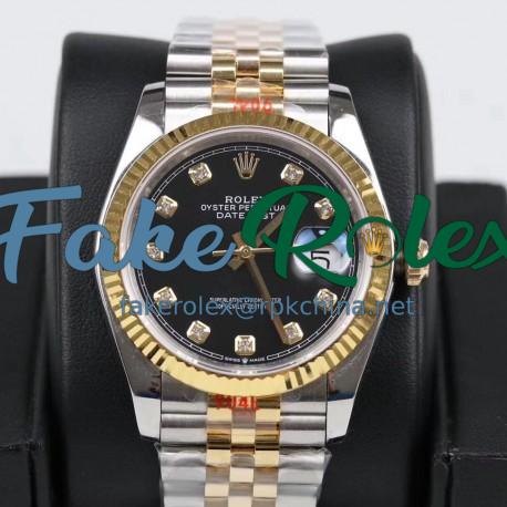 Replica Rolex Datejust 36MM 116233 GM Stainless Steel 904L & Yellow Gold Black Dial Swiss 2824-2