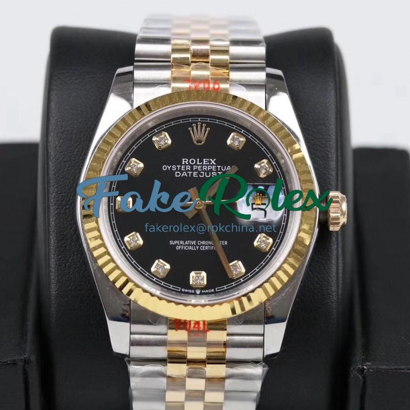 Replica Rolex Datejust 36MM 116233 GM Stainless Steel 904L & Yellow Gold Black Dial Swiss 2824-2