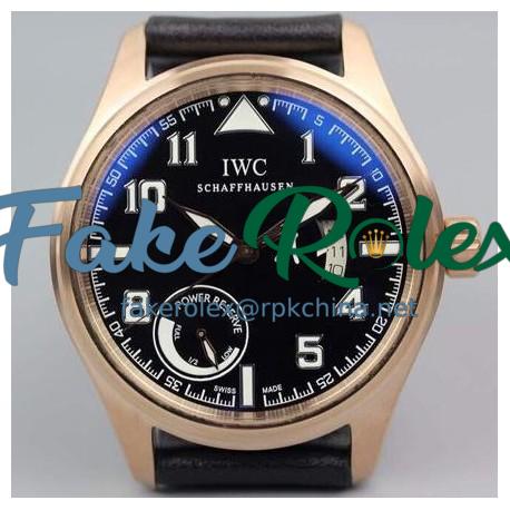 Replica IWC Pilot Antoine De Saint Expert IW320103 42MM Power Reserve Rose Gold Black Dial Swiss 79320