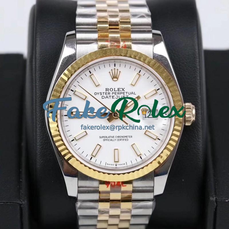 Replica Rolex Datejust 36MM 116233 GM Stainless Steel 904L & Yellow Gold White Dial Swiss 2824-2