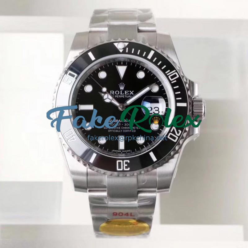 Replica Rolex Submariner Date 116610LN NAIL Maker Stainless Steel 904L Black Dial Swiss 3135