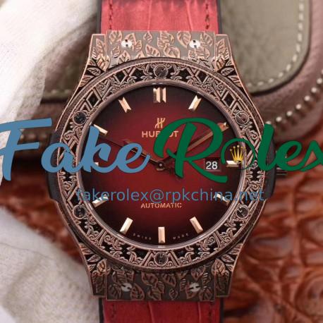 Replica Hublot Classic Fusion Arturo Fuente Limited Edition 511.OX.6670.LR.OPX17 SR Rose Gold Red Dial Swiss 2892