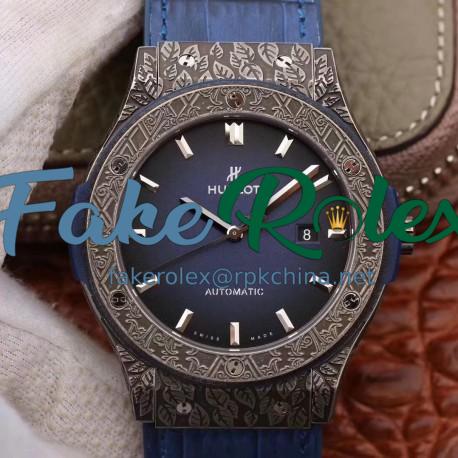 Replica Hublot Classic Fusion Arturo Fuente Limited Edition 511.NX.6670.LR.OPX17 SR Titanium Blue Dial Swiss 2892