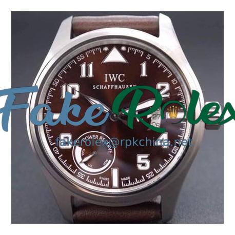 Replica IWC Pilot Antoine De Saint Exupery IW320102 42MM Power Reserve Stainless Steel Brown Dial Swiss 79320