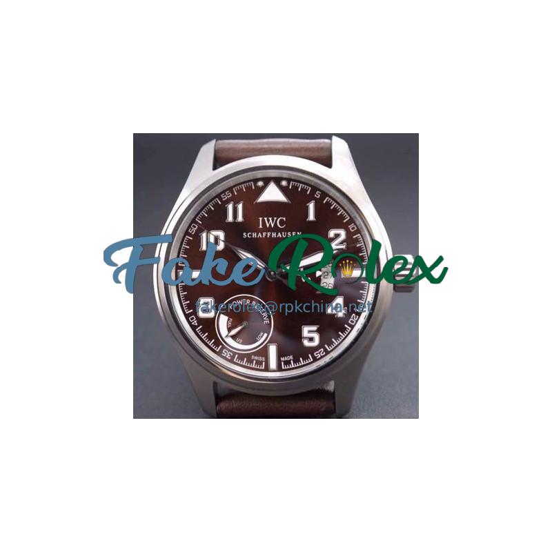 Replica IWC Pilot Antoine De Saint Exupery IW320102 42MM Power Reserve Stainless Steel Brown Dial Swiss 79320