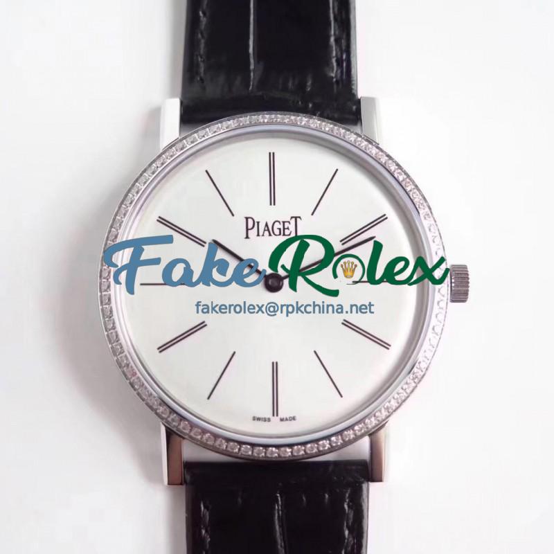 Replica Piaget Altiplano G0A29165 OX Stainless Steel & Diamonds White Dial M9015