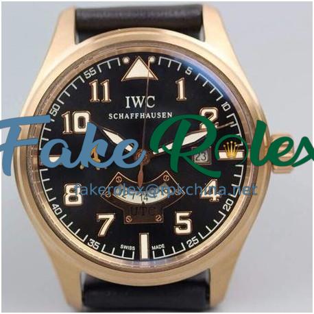 Replica IWC Pilot UTC Antoine De Saint Exupery IW326103 44MM GMT Rose Gold Black Dial Swiss 30710