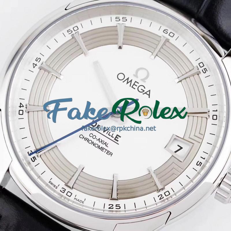 Replica Omega De Ville Hour Vision Co-Axial 41MM 431.33.41.21.02.001 AC Stainless Steel Silver Dial Swiss 8500