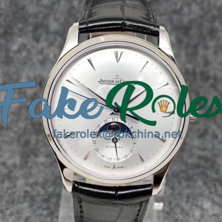 Replica Jaeger-LeCoultre Master Ultra Thin Moon 1368420 GF Stainless Steel Silver Dial Swiss JLC 925