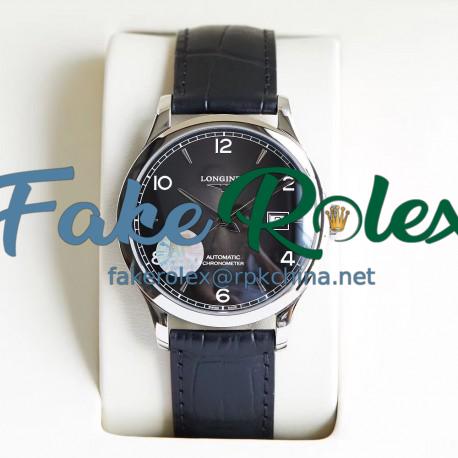 Replica Longines Record L2.820.4.56.2 AF Stainless Steel Black Dial Swiss L888.4