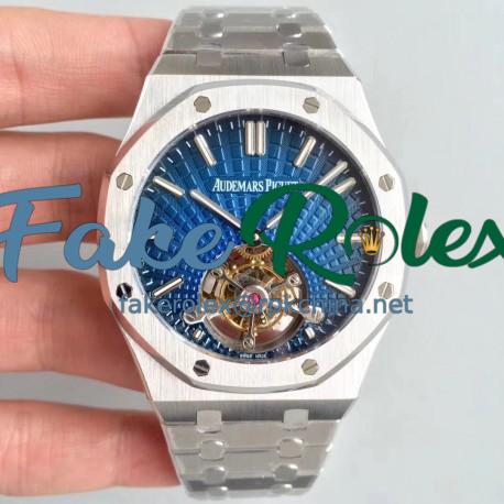 Replica Audemars Piguet Royal Oak Tourbillon Extra Thin 26522 R8 Stainless Steel Blue Dial Swiss 2924