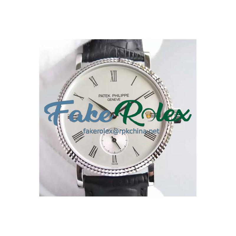 Replica Patek Philippe Calatrava 5119G Stainless Steel White Dial Swiss 215PS