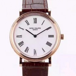 Replica Patek Philippe Calatrava 5120R Rose Gold White Dial Swiss PP 240