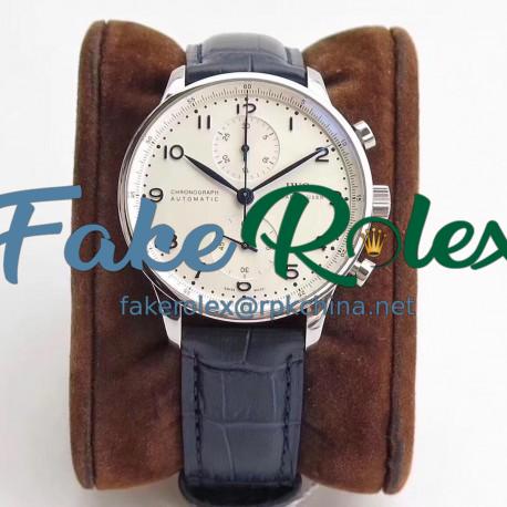 Replica IWC Portugieser Chronograph IW371446 ZF V2 Stainless Steel Silver Dial Swiss 7750