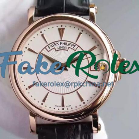 Replica Patek Philippe Calatrava 5153 Rose Gold White Dial Swiss 324SC