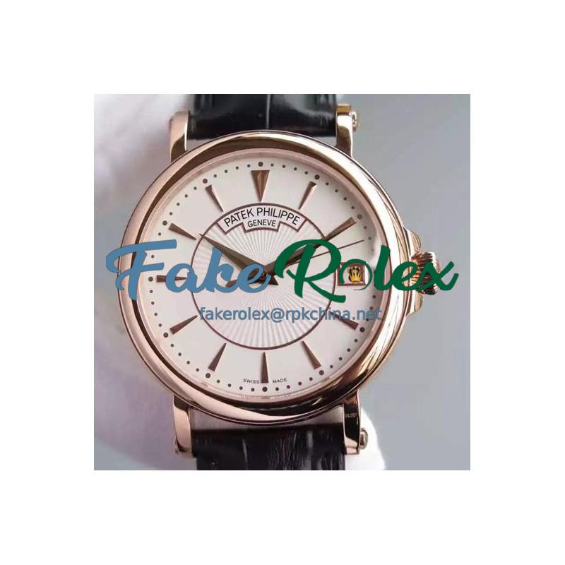 Replica Patek Philippe Calatrava 5153 Rose Gold White Dial Swiss 324SC