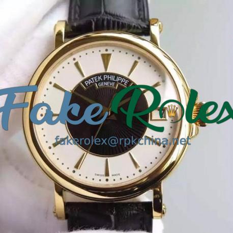 Replica Patek Philippe Calatrava 5153 Yellow Gold White & Black Dial Swiss 324SC