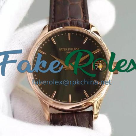 Replica Patek Philippe Calatrava 5227R-001 Rose Gold Black Dial Swiss 324SC