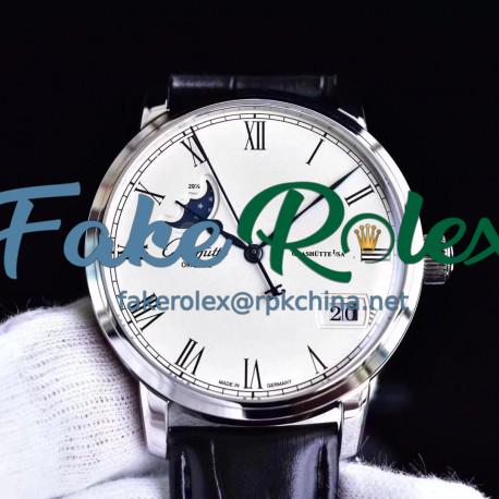 Replica Glashutte Senator Panorama Date Moon Phase 100-04-32-12-04 GF Stainless Steel White Dial Swiss 100-04