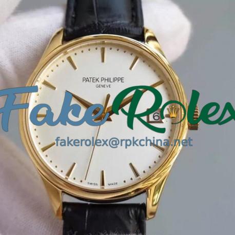 Replica Patek Philippe Calatrava 5227 Yellow Gold White Dial Swiss 324SC