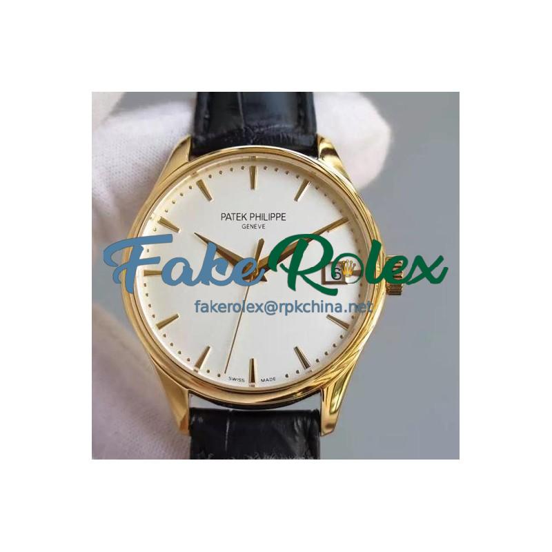 Replica Patek Philippe Calatrava 5227 Yellow Gold White Dial Swiss 324SC