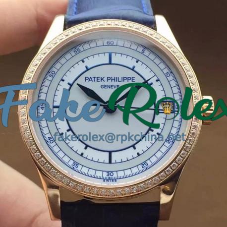 Replica Patek Philippe Calatrava 5296 Rose Gold Diamonds Bezel Swiss 324SC