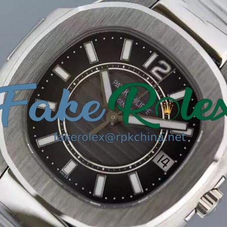 Replica Patek Philippe Nautilus 7011 Ladies Stainless Steel Black Dial Swiss Eta Quartz