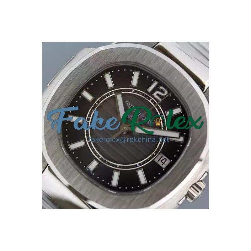 Replica Patek Philippe Nautilus 7011 Ladies Stainless Steel Black Dial Swiss Eta Quartz